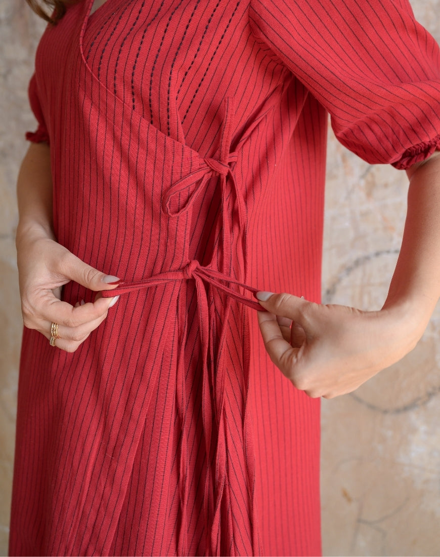 Red Wrap Dress