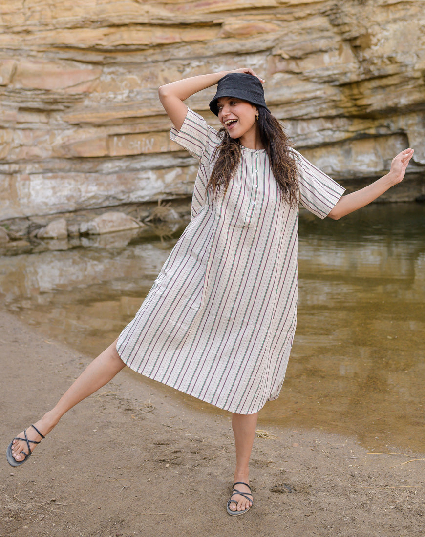 Retro Creamy Dress