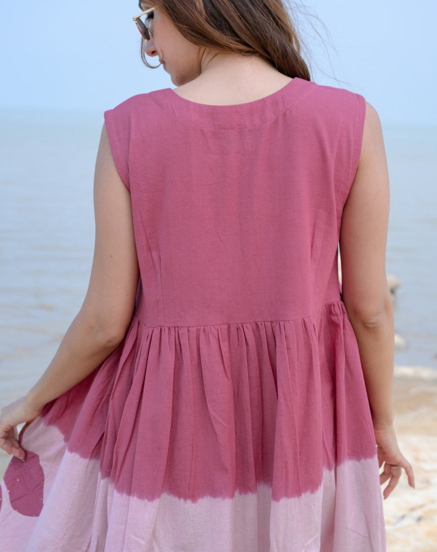 Rooh Afza Tie-Dye Dress