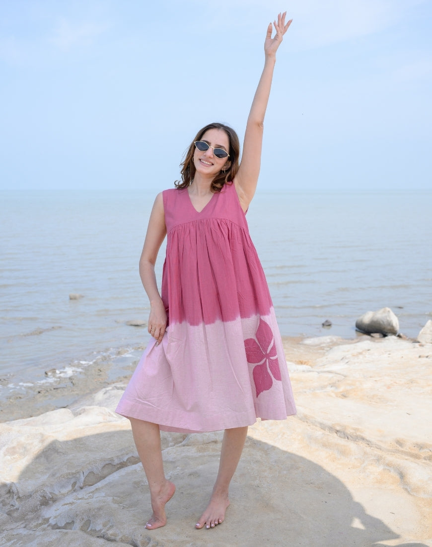 Rooh Afza Tie-Dye Dress