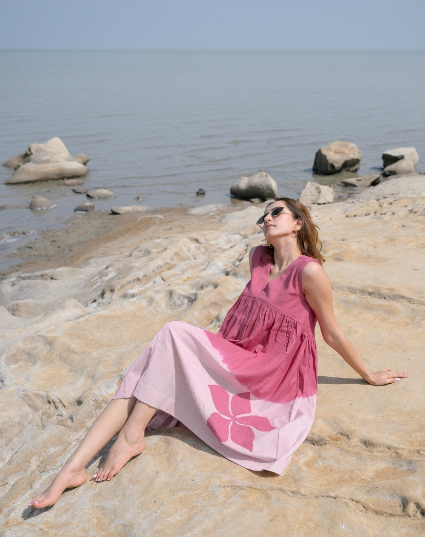 Rooh Afza Tie-Dye Dress