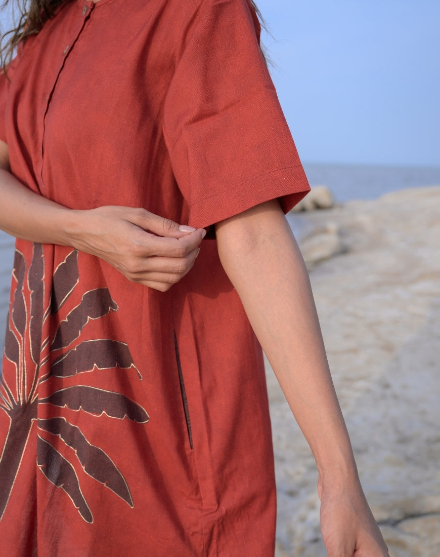 Rust Palm Dress