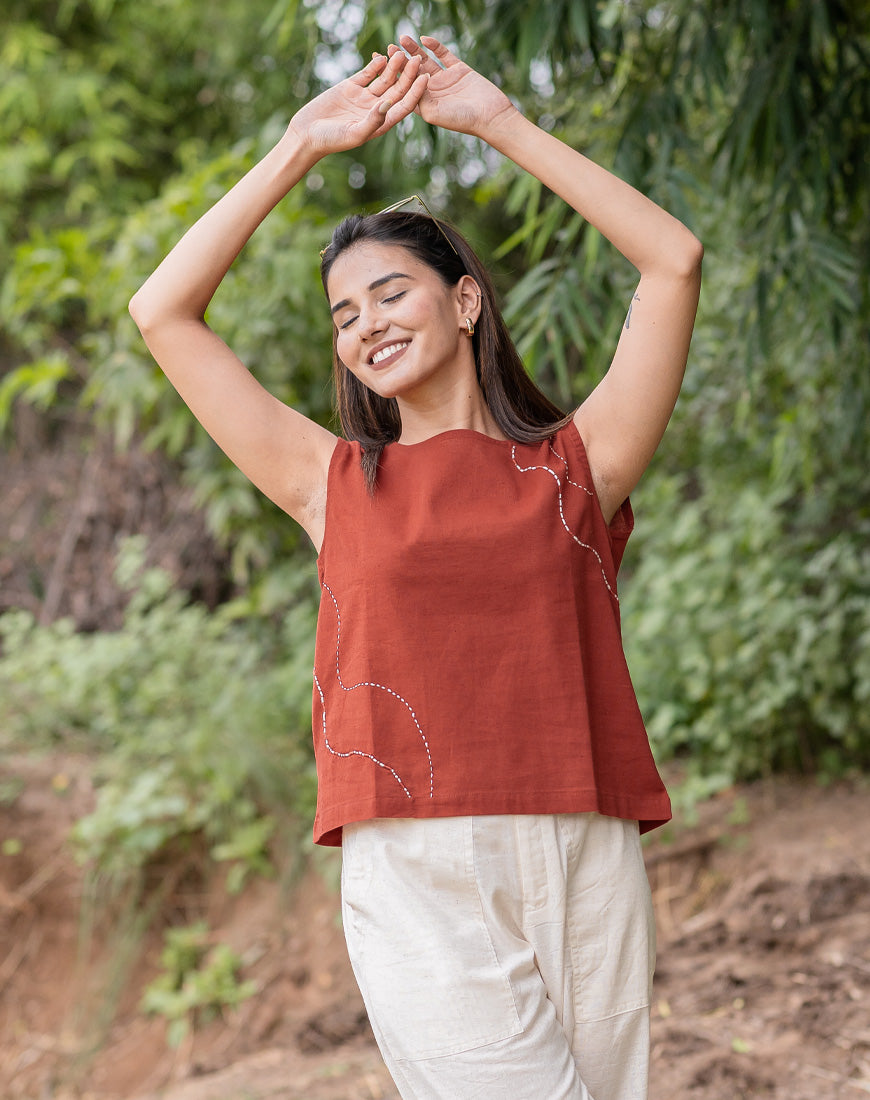RustIc Red Crop Top