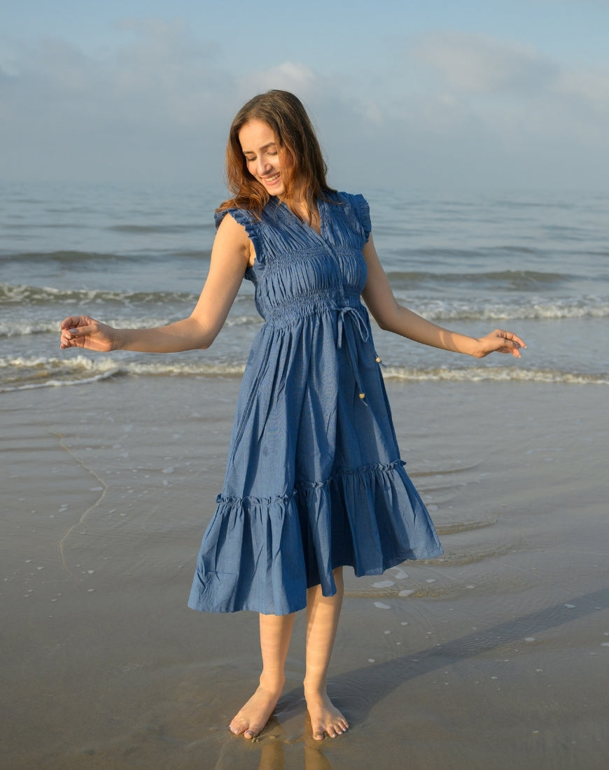 Smoky Blue Dress