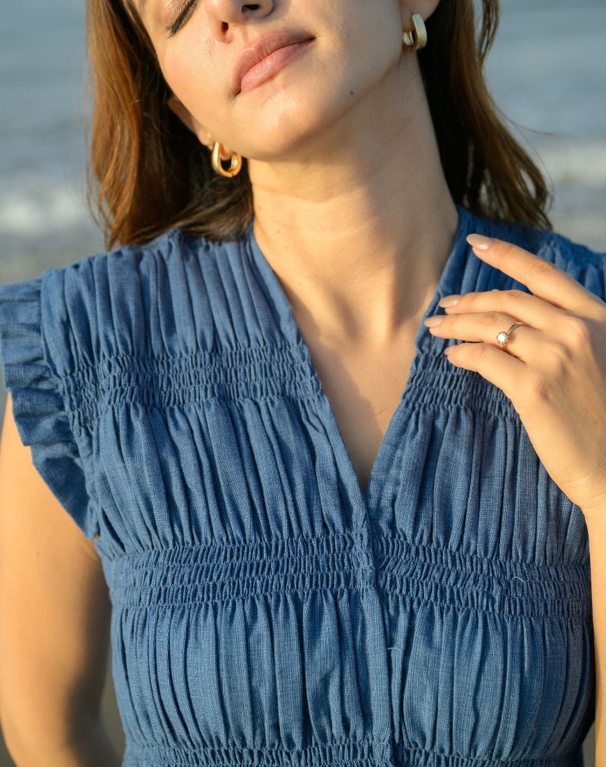 Smoky Blue Dress
