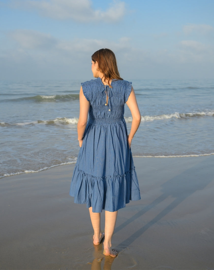 Smoky Blue Dress
