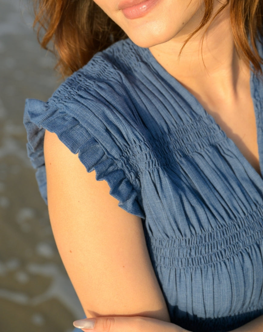 Smoky Blue Dress
