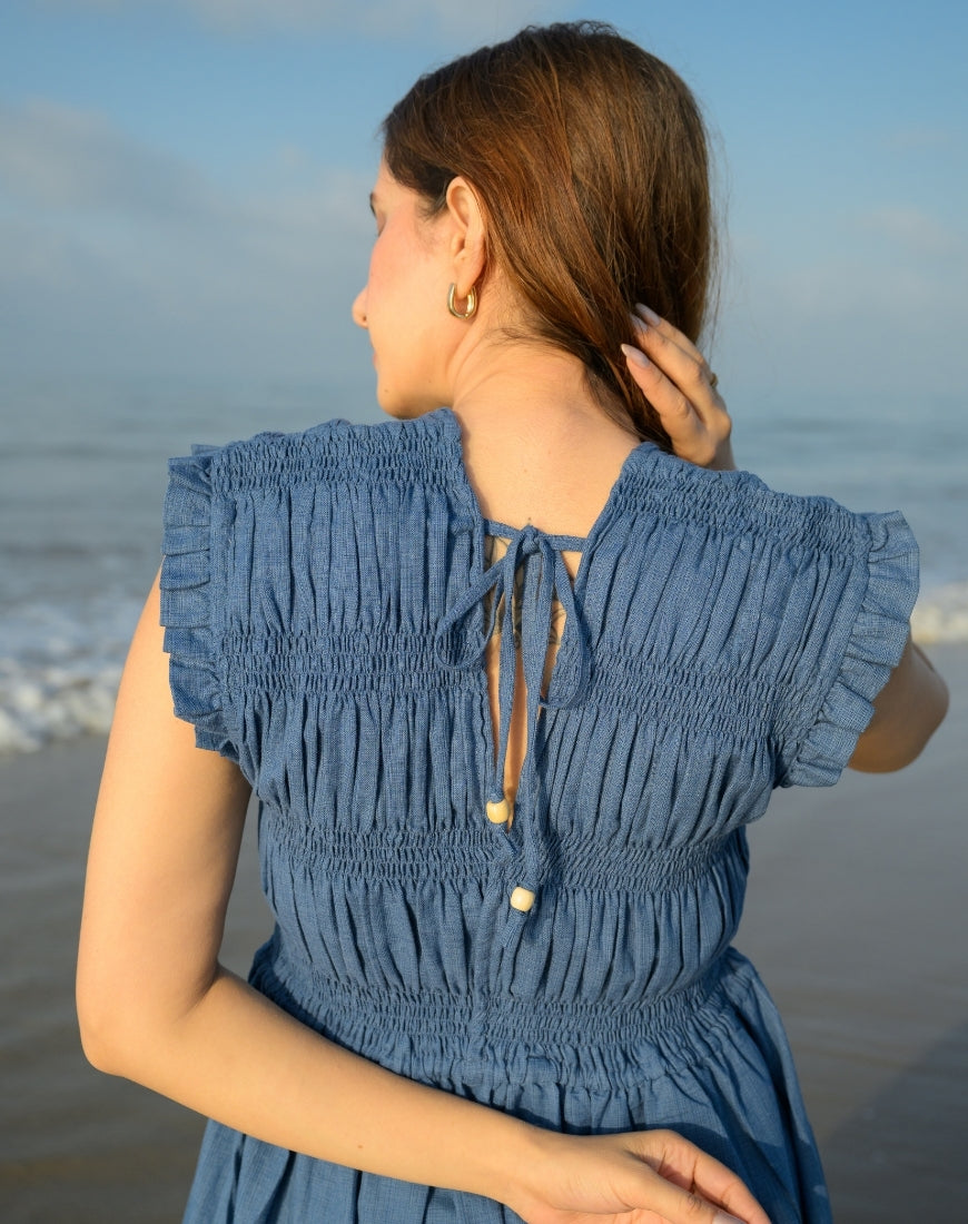 Smoky Blue Dress
