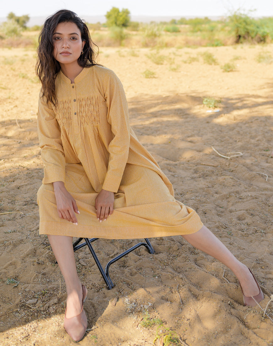 Soft Mustard Dress