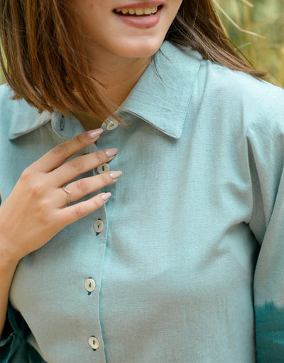 Turquoise Ombre Shirt