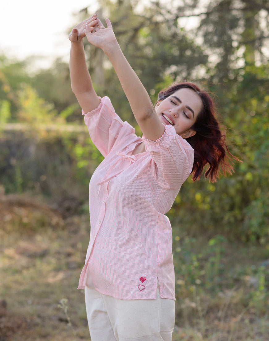 Valentine Checkered Top