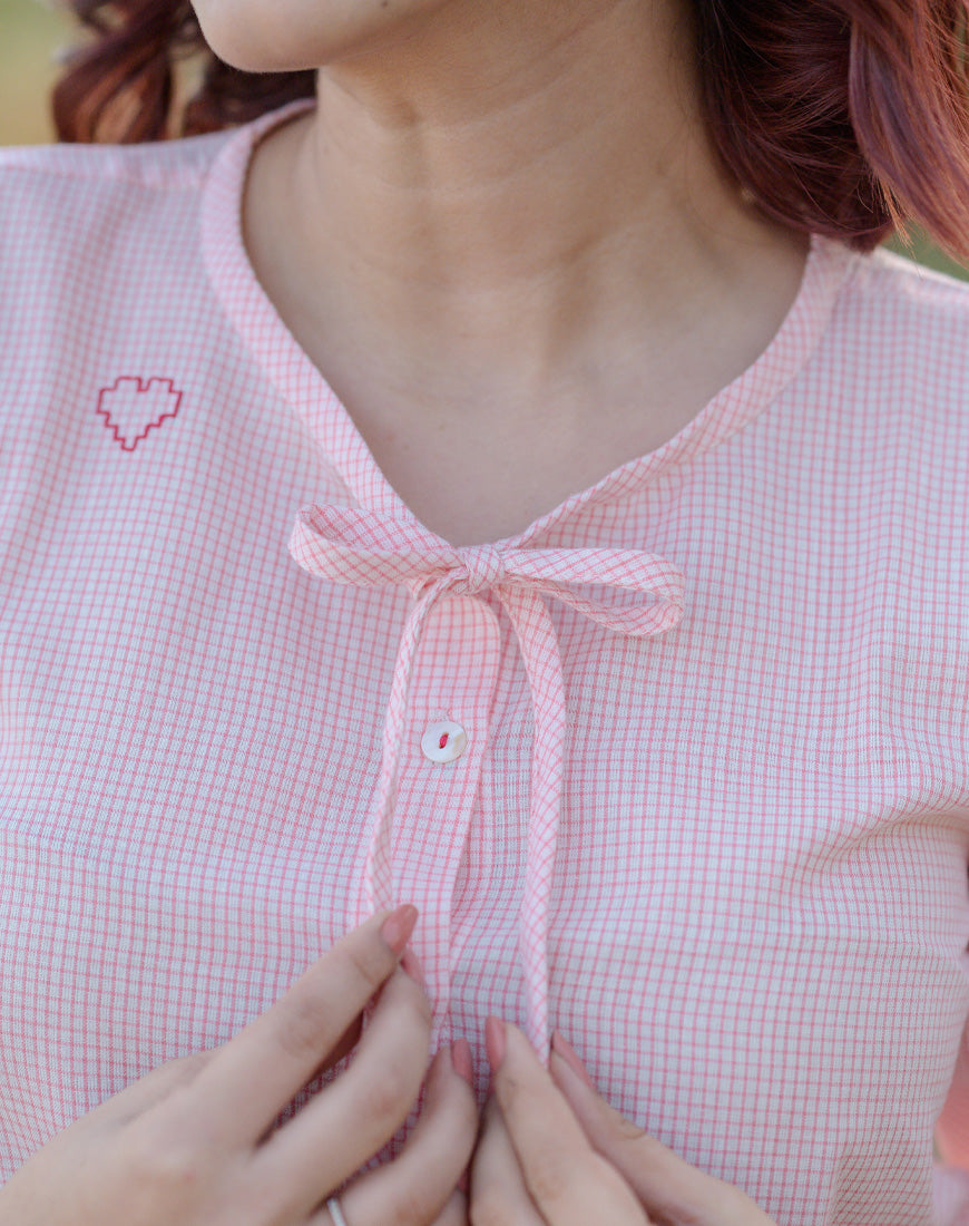 Valentine Checkered Top