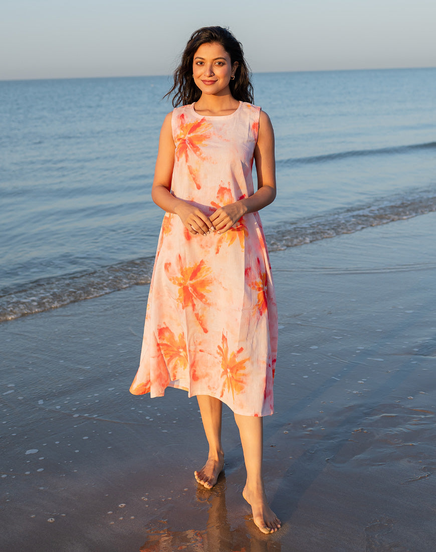 Sunpetal Peach Dress