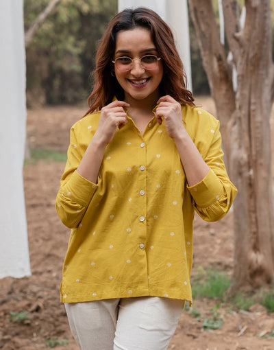 Amber Yellow Weave Shirt