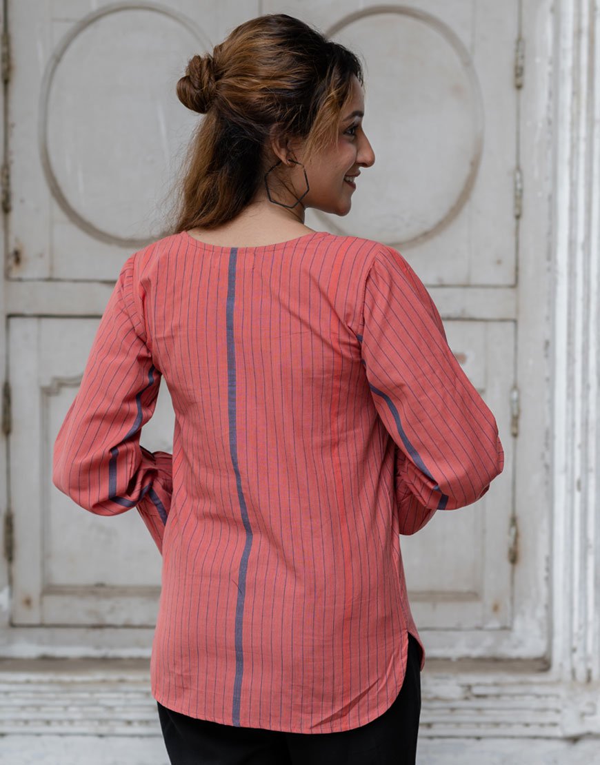 Carrot Red Striped Top