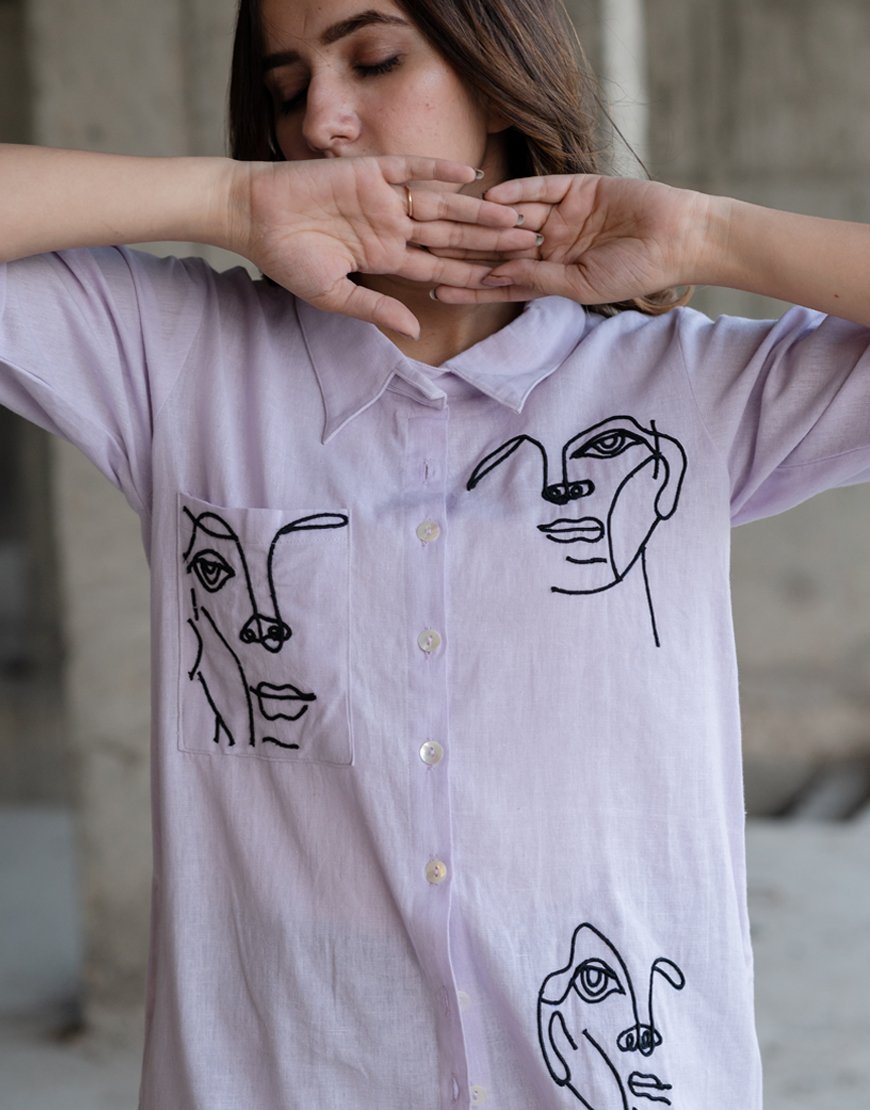 Lilac Artsy Shirt