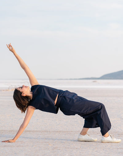 Royal Blue Co-ord Set Palazzo & Crop Top